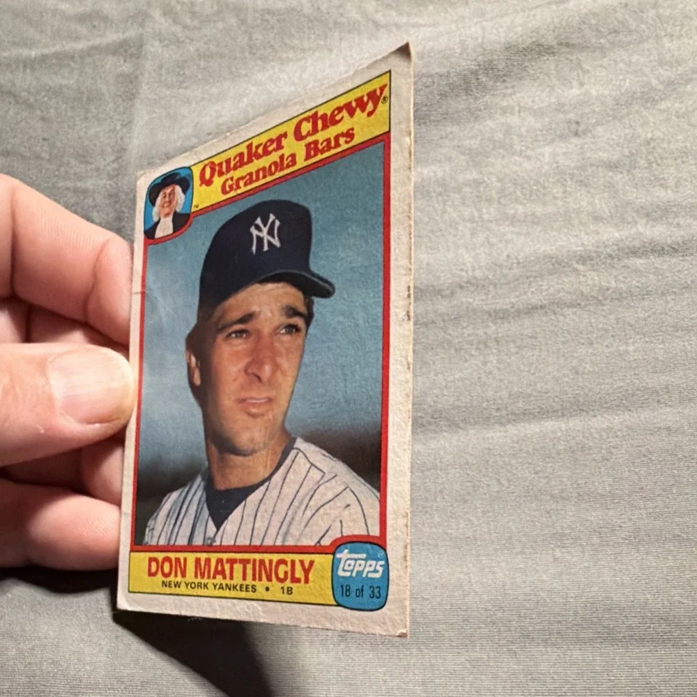 Topps 1986 Quaker Chewy Don Mattingly #18 Yankees 1st Annual Collectors' Edition